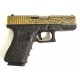 Страйкбольный пистолет WE Glock-19 Gen.3 Bronze, с гравировкой WE-G003BOX-FP